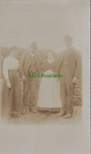 Genealogy Postcard - Ancestors,  Four People Posing Outdoors  RS28700