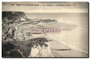 Old Postcard St Valery en Caux Vue Generale The Cliffs of Aval