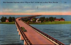 Florida Keys Overseas Highway Over Pigeon Key 1953