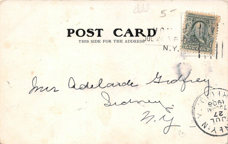 G49/ Homer New York Postcard 1906 David Harum House Building 