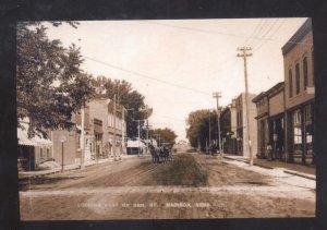 REAL PHOTO MADISON NEBRASKA DOWNTOWN DIRT STREET SCENE POSTCRD COPY