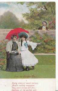 Romance Postcard - Over The Garden Wall - Young Man Watching - Ref ZZ5288