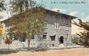 North Yakima Washington YMCA Building Street View Antique Postcard K39791 