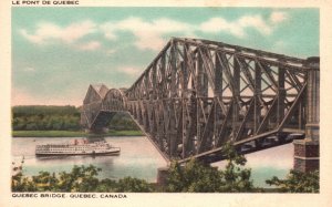 Vintage Postcard La Puente Cubic Bridge Famous Landmark Quebec Canada