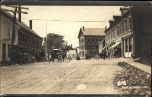 Searsport Maine ME Main St. Route 1 c1920 Real Photo Postcard