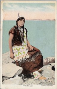 Minnehana Native American Woman Indigenous c1933 Postcard G84