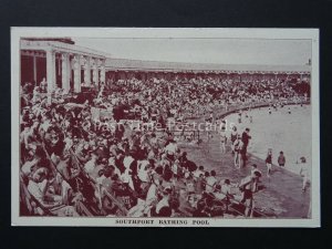 Lancashire Merseyside SOUTHPORT BATHING POOL - Old Postcard