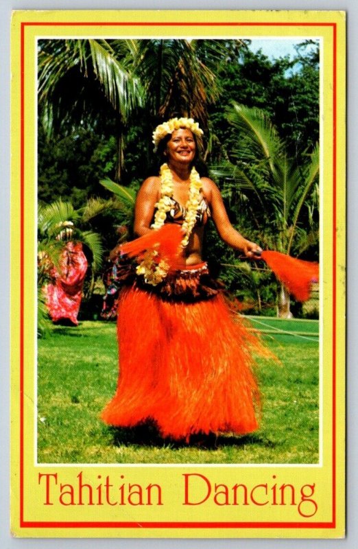 Tahitian Dancer, Kodak Hula Show, Waikiki Beach, Hawaii, Vintage 1989 Postcard