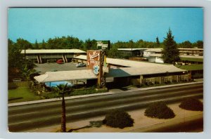 Bird's Eye, Valley Travel Lodge Motel, Bakersfield California Vintage Postcard
