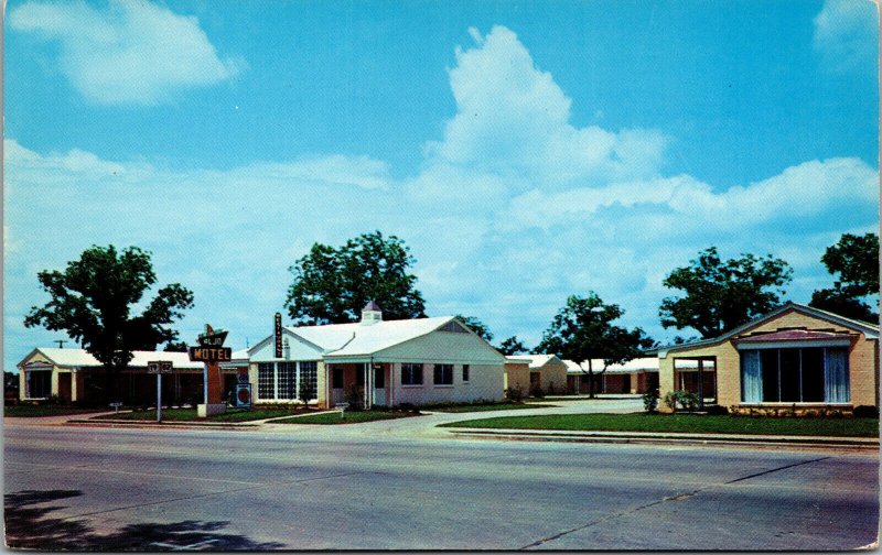 Vtg 1960s Aljo Motel Albany Georgia GA Roadside Chrome Postcard