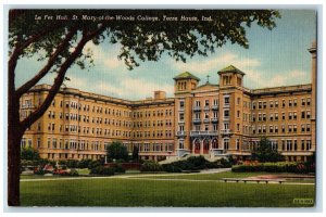 1950 Le Fer Hall St. Mary Of The Woods College Terre Haute IN Posted Postcard