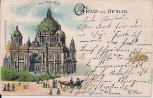 Berlin, Germany, Gruss Aus Type, 1900, New Protestant Cathedral, Lutheran Church