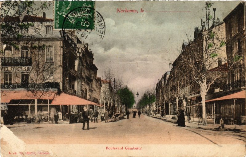 CPA Narbonne Boulevard Gambetta FRANCE (1013096)