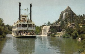 Disneyland, C-9, Mark Twain, Rivers of America, Old Postcard