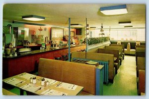 Bennington Vermont Postcard Restaurant North Street Interior View c1960 Vintage