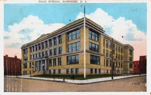 USA New Jersey Hoboken High School Vintage Postcard C246
