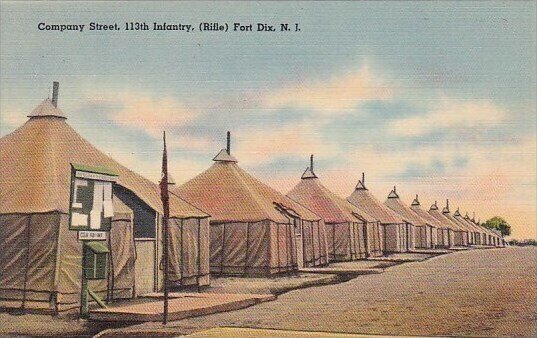 Company Street 113th Infantry Fort Dix New Jersey