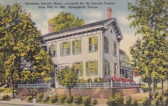 Abraham Lincoln Home Occupied By The Lincoln Family From 1844 To 1861 Springf...