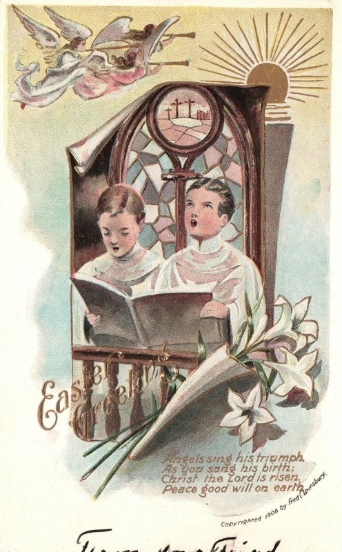 Vintage Postcard 1907 Angels Sing His Triumph As You Sang His Birth ...