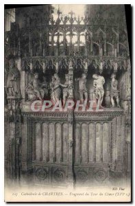 Postcard Old Cathedral of Chartres Fragment of S XVI Choir Tour