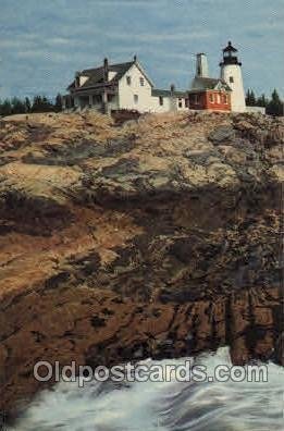 Maine USA Lighthouse 1958 postal used 1958