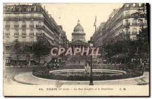 Old Postcard Paris La Rue Souffot and Pantheon