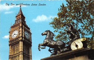 US54 UK England London Big Ben and Boadicea statue 1962