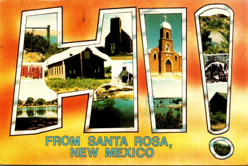 New Mexico Hi From Santa Rosa Multi View 1986