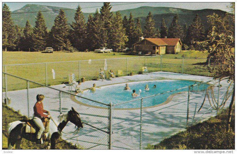Rafter Six Guest Ranch, Swimming Pool, Seebe, Alberta, Canada, 60´s-80´s