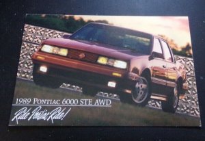 UNUSED PC - 1989 PONTIAC 6000 STE AWD, MANGINO PONTIAC, BALLSTON SPA, N.Y.