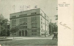 Autos Masonic Temple 1908 TOLEDO OHIO Selige undivided postcard 3739