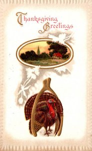 Thanksgiving Greetings With Turkey 1911