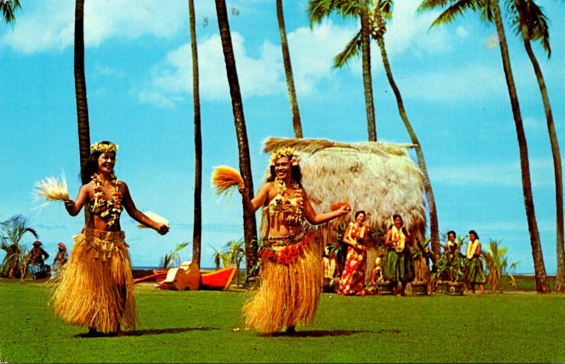 Hawaii Honolulu Kodak Hula Show Tahitian Dancers 1976