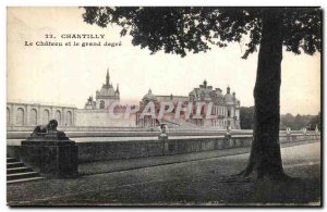 Old Postcard Chantilly Chateau and the large degree