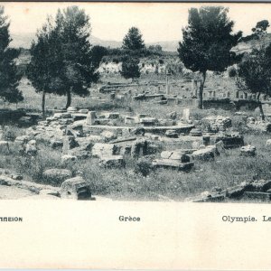 c1910s Olympia Greece Postcard Philippeion Ruin Temple Sanctuary Altis Ruins