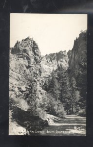 RPPC SOUTH CHEYENNE CANON COLORADO MEXICAN SADDLE REAL PHOTO POSTCARD