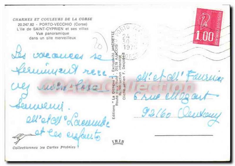 Modern Postcard Corsica Porto Vecchio Ile De Saint Cyprien Villas And Her