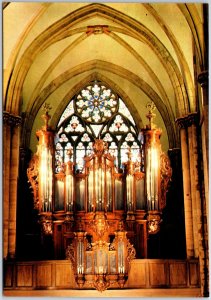 VINTAGE CONTINENTAL SIZE POSTCARD GRAND ORGAN AT SAINT MARTIN CATHEDRAL COLMAR