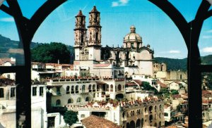 Mexico The Church of Santa Prisca Taxco Vintage Postcard 07.14