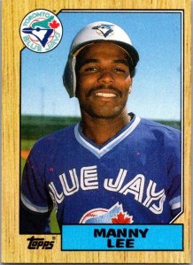 1987 Topps Baseball Card Manny Lee Toronto Blue Jays sk3416