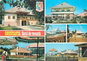 Romania Constanta Satul de Vacanta crest different aspects Postcard