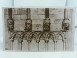 Vintage Tucks Rp Postcard Corbel Heads Durham Cathedral Real Photo