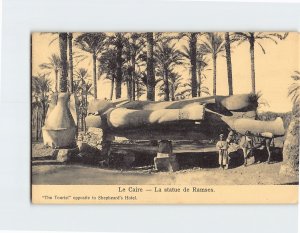 Postcard La statue de Ramses Le Cairo Egypt