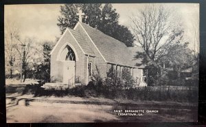 Vintage Postcard 1940's St. Bernadette (Catholic) Church, Cedartown, Georgia GA