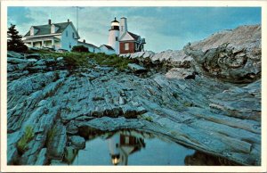 Maine Pemaquid Lighthouse At Night