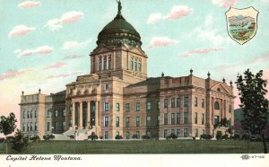 Vintage Postcard 1910's The State Capitol Building Helena Montana MT Structure