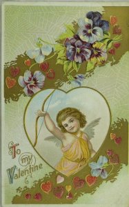 C. 1910 Valentine Cupid Cherub Vintage Postcard P49