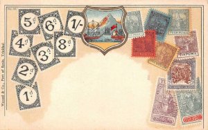 OTTMAR ZIEHER STAMP TRINIDAD NO 58 1ST SERIES TYPE II POSTCARD (c.1905)