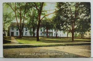 Blairsville Pa Blairsville College 1912 Branch to Madera Postcard O11