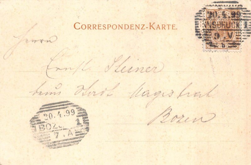 A202 Austria 1899 Gruss aus Innsbruck from South vintage postcard